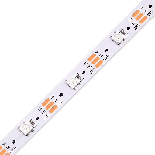 Daddressable 60 светодиодов/М Ws2812 Smd5050 Rgb Flex светодиодные полосы 5 В цифровой света