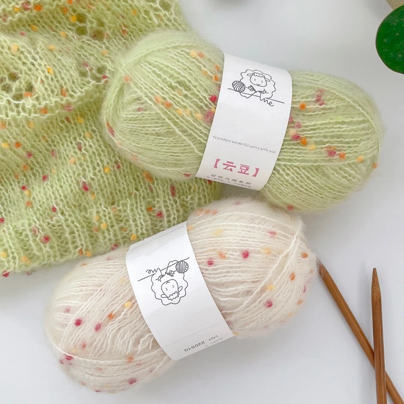 Пряжа вязаная крючком 50 г 130 м 15% мохеровая пряжа из натурального шелка средней грубой шерсти линия вязаных свитеров ручной работы оптовая продажа своими руками