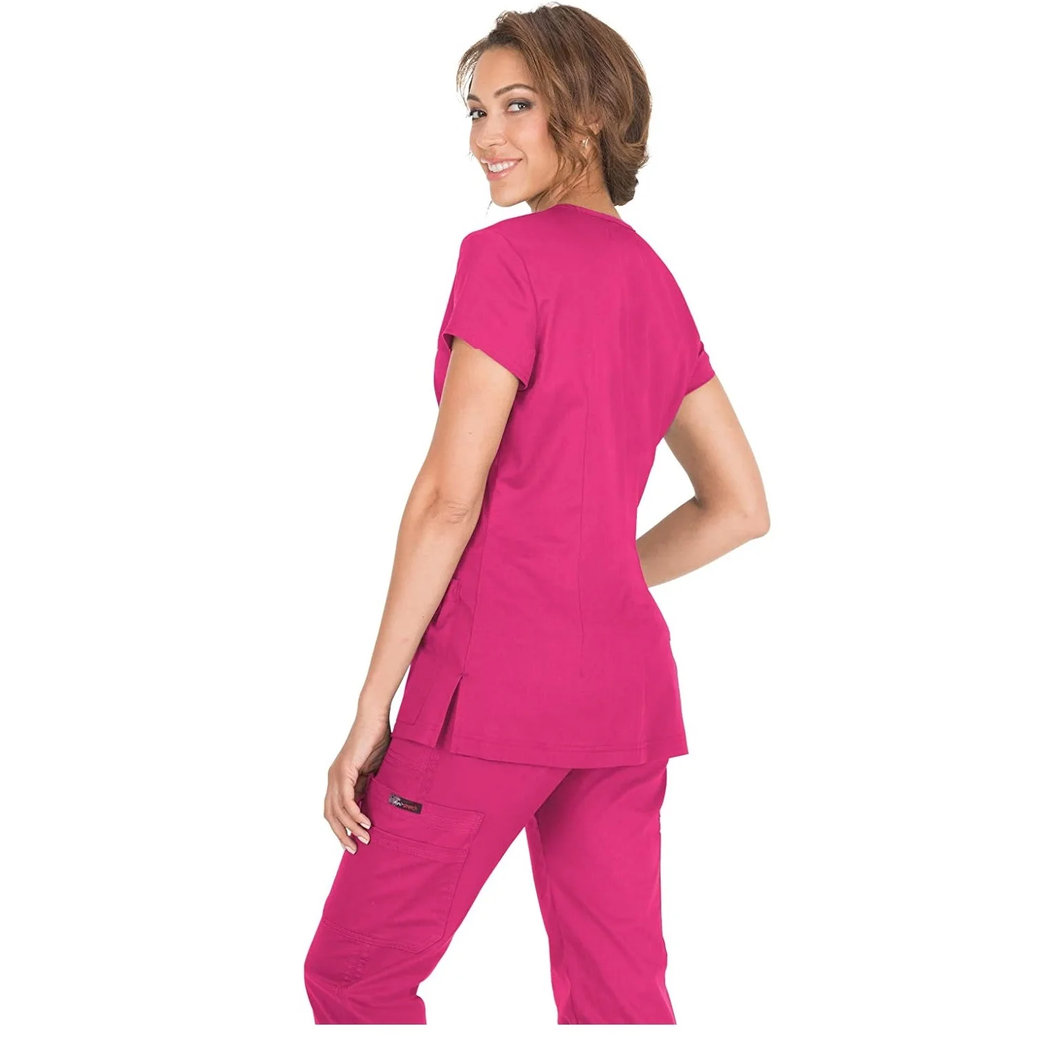 
quality confortable stretchy fabric medical scrub jackets doctor uniform for clinic hospital 
