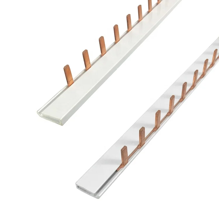 1P 63A Pure Copper Pin Comb Busbar Insulated by PVC For Connecting C45 MCBs