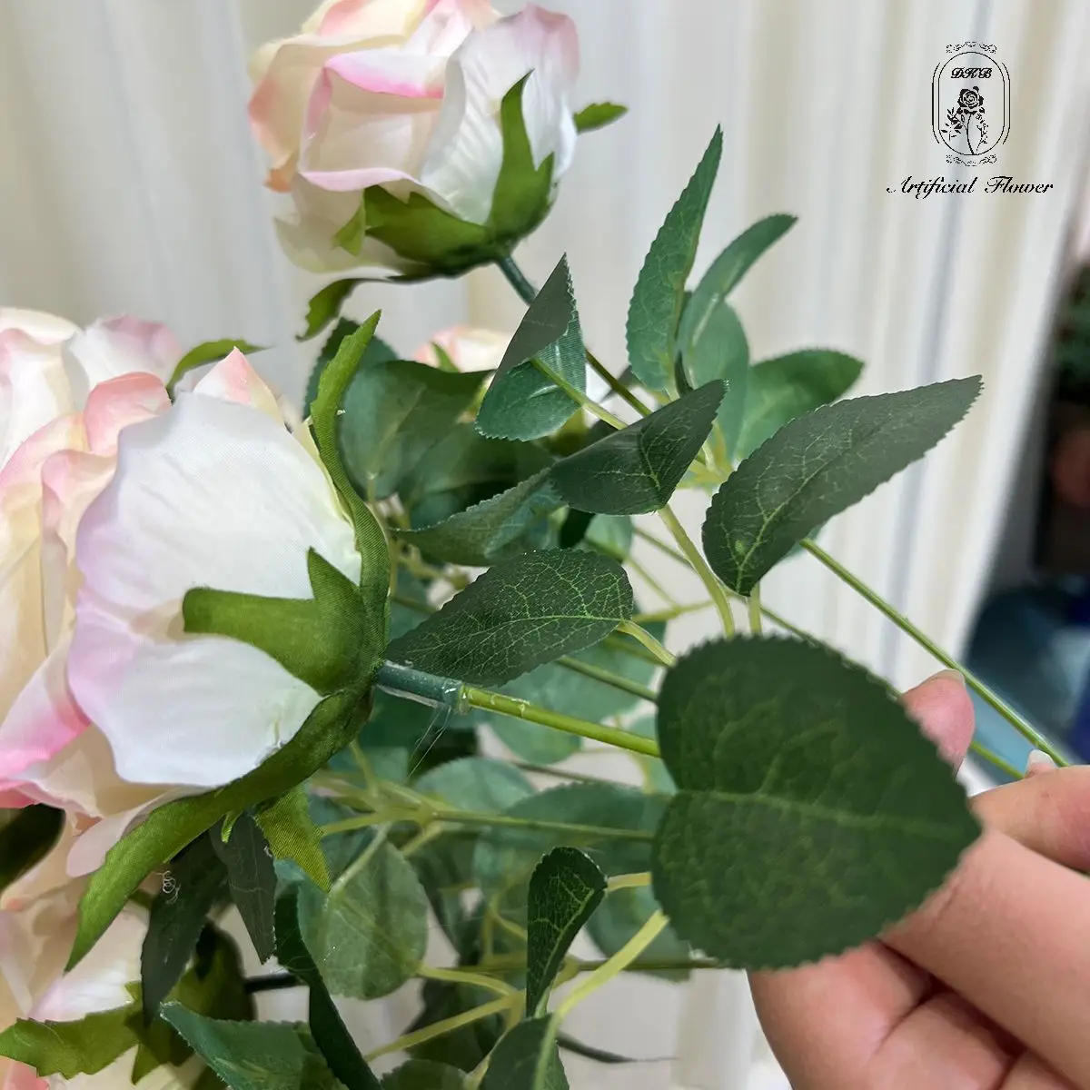 DKB Высокое качество шелк 9 головок Роза пучок Искусственные цветы Индивидуальные свадебные украшения цветы свадьба свадебный Холдинг Цветы