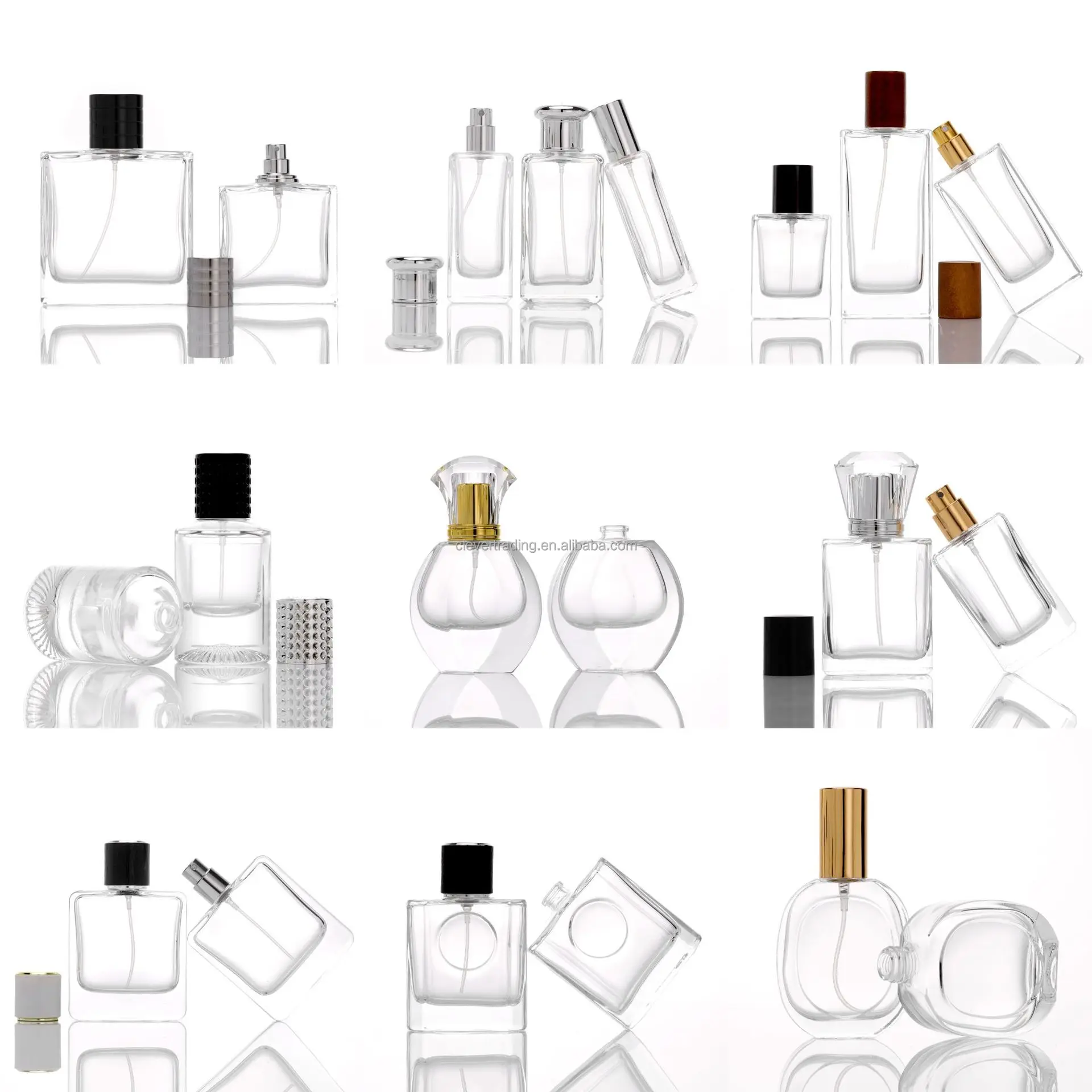 factory price 50ML color gradient glass perfume bottle 30ml customize glass scent bottle fragrant bottle for sale