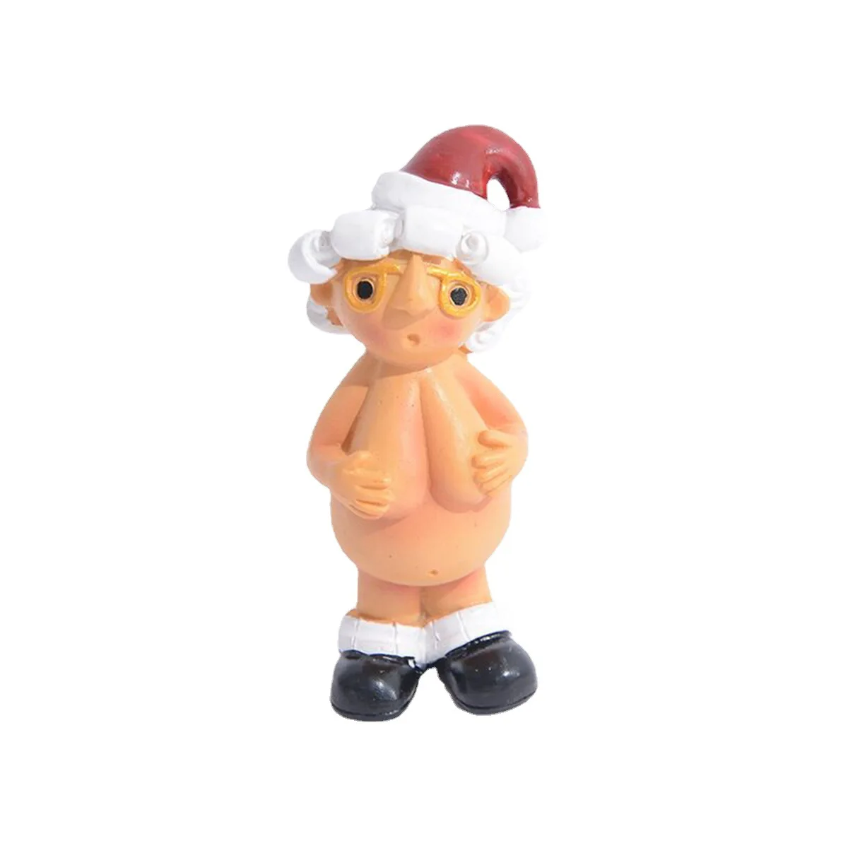 Cute Christmas Resin Santa Claus Christmas Tree Pendant Gift Character Decoration Figurine Naked Santa Naughty