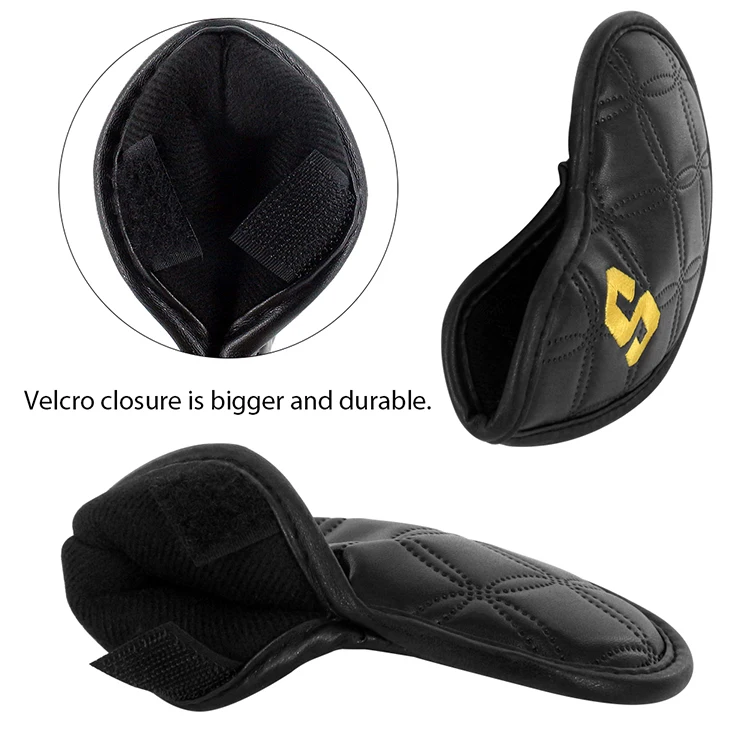 Pu Leather Iron Head Cover Golf Club Headcover Custom Made Golf Iron Head Cover Kit Golf Headcover Sets