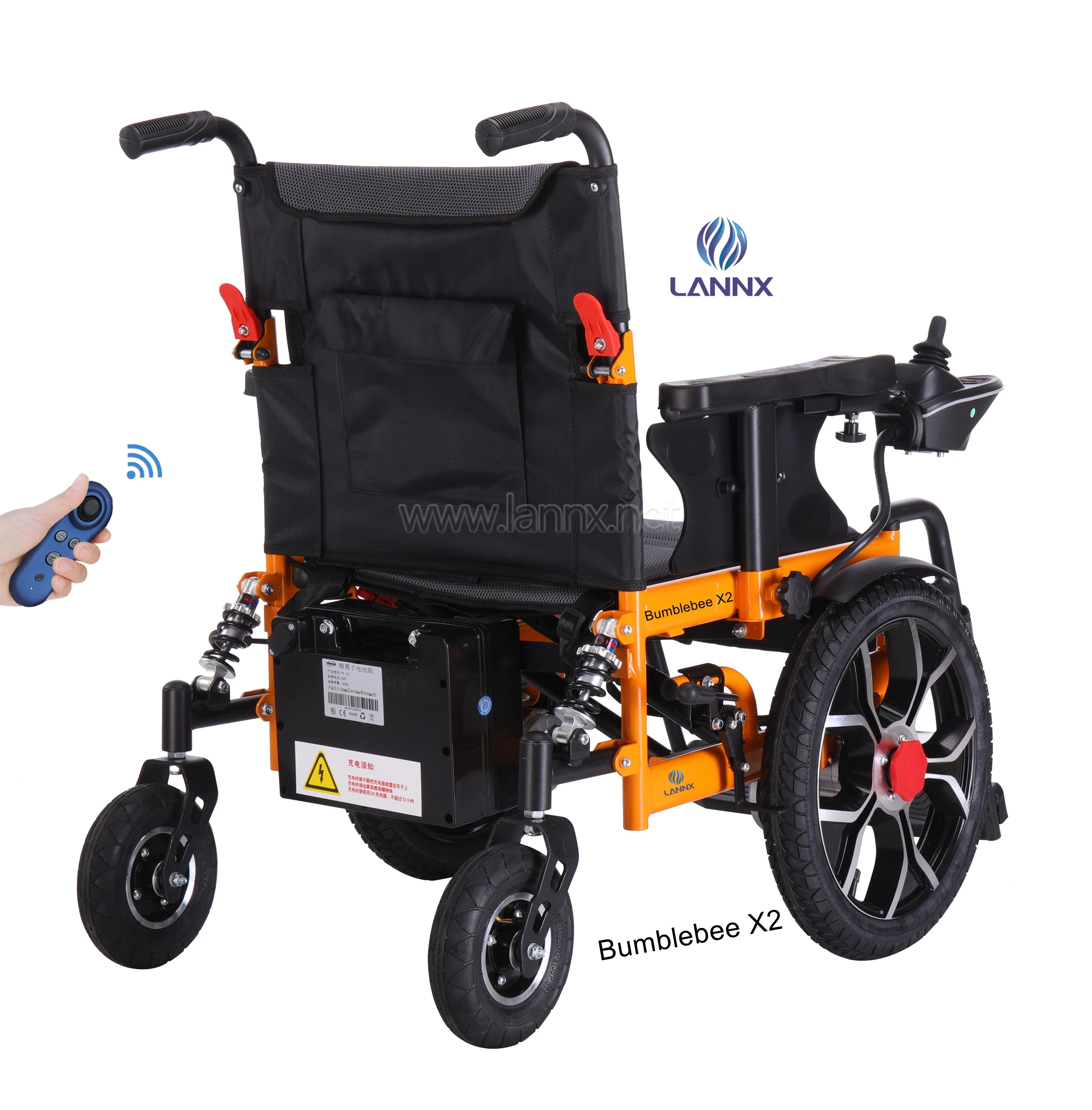 LANNX Bumblebee X2 Foldable Electric Wheelchair for Disable NEW home use Lightweight Aluminum Alloy Portable Wheelchair