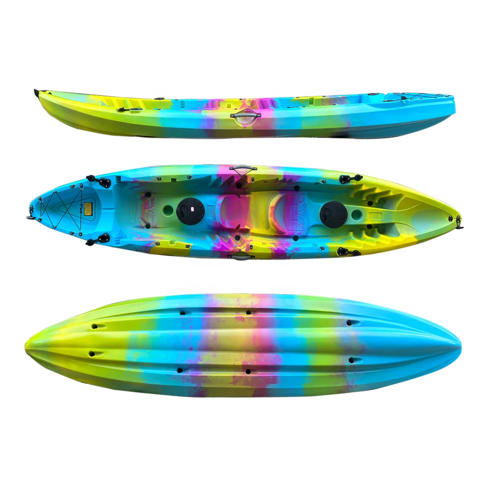 Water sports boats 2+1 triple boat 2+1 seater fishing kayak can use both back seat but also alu frame chair