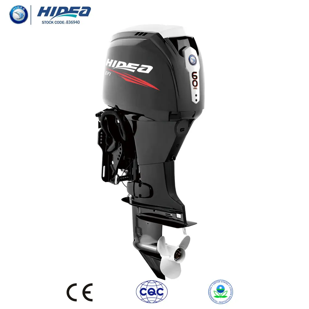 Hidea CE Approved EFI 60hp Outboard Engine Electronic Fuel Injection  for Sale F60 Black engine motor Mannul/Electric Motor