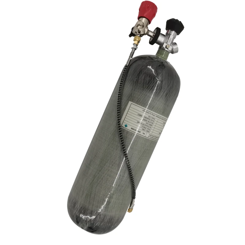 9L CE fully wrapped carbon fiber cylinder 4500psi 30mpa paintball pcp hunting gas cylnder senapan angin pcp