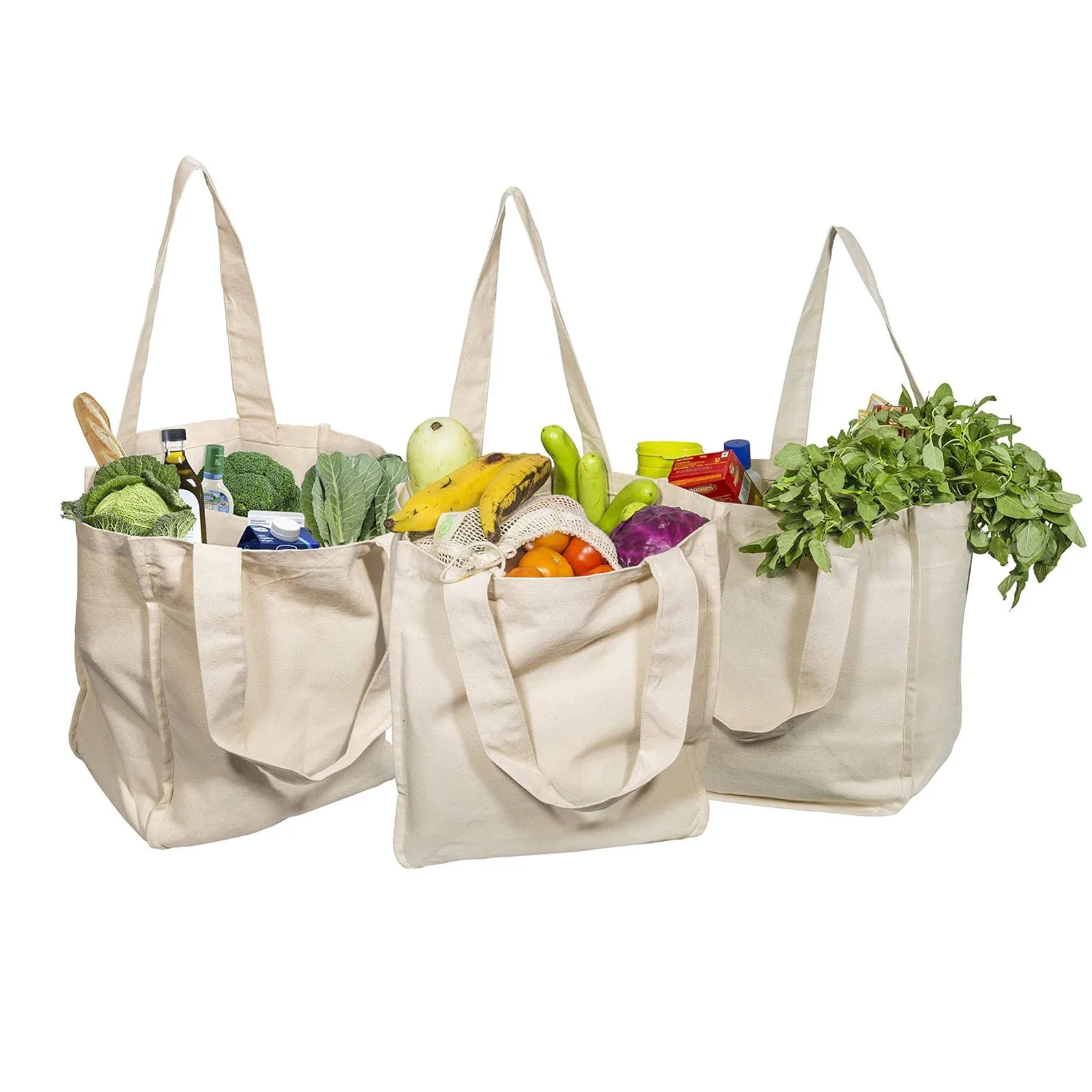 Best Shopping Inner Compartment Organic Cotton Washable Thick Edge Canvas Tote Bags Wholesale Canada