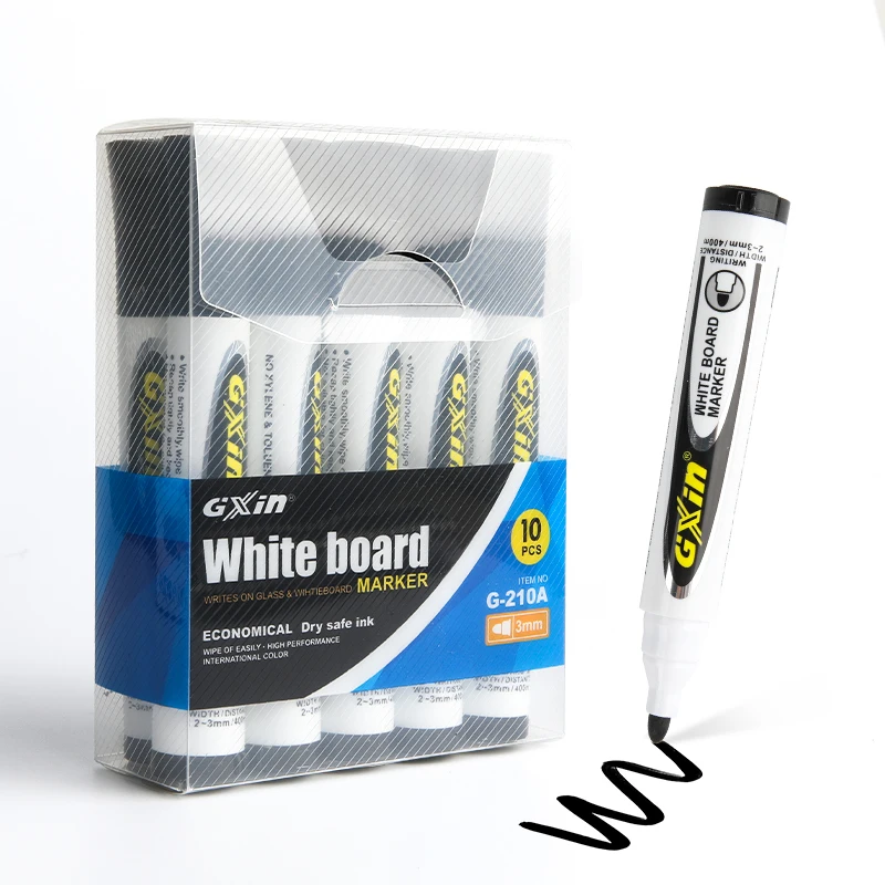 GXIN G-210A Custom Logo Nib 4 colors white board marker high quality easily erasable factory supplier whiteboard marker pen