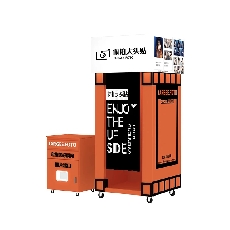 Commercial Portable Instant Photo Printing Machine Stand Photo Booth With High-angle Camera