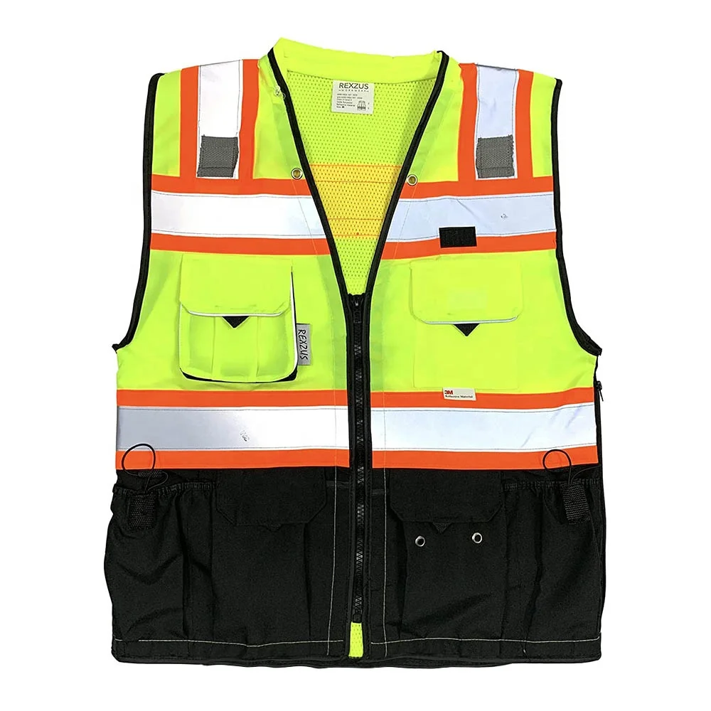 Wholesale Hs Code safety vest Customized Public 2horizontal stripes for security