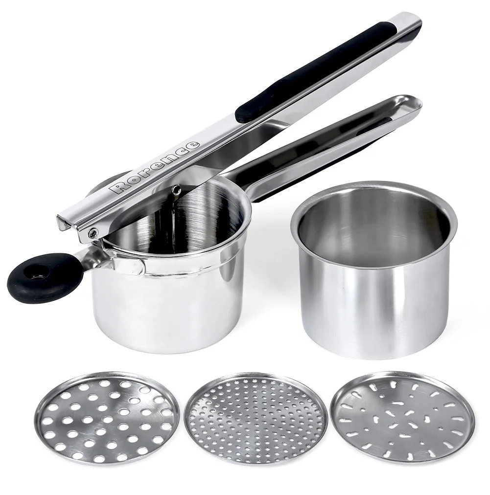 IN STOCK Stainless Steel Potato Ricer for Mashed Potatoes Vegetables and Fruit Masher Potato Ricer