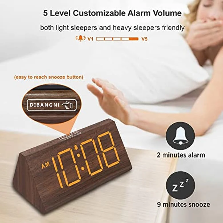 Projection Alarm Clock Digital Snooze Function Backlight Wall Desk Table Clock With Time Projection