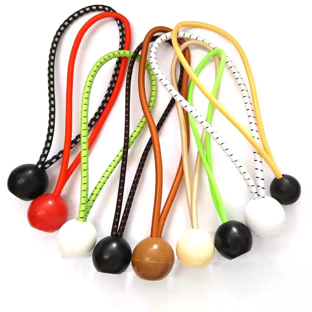 С для оптовой продажи 4 мм 5 брезентовый Завязывающийся ремень навес кемпинга фиксированный батут палатка пластиковая шаровая Головка Эластичный банджи веревка