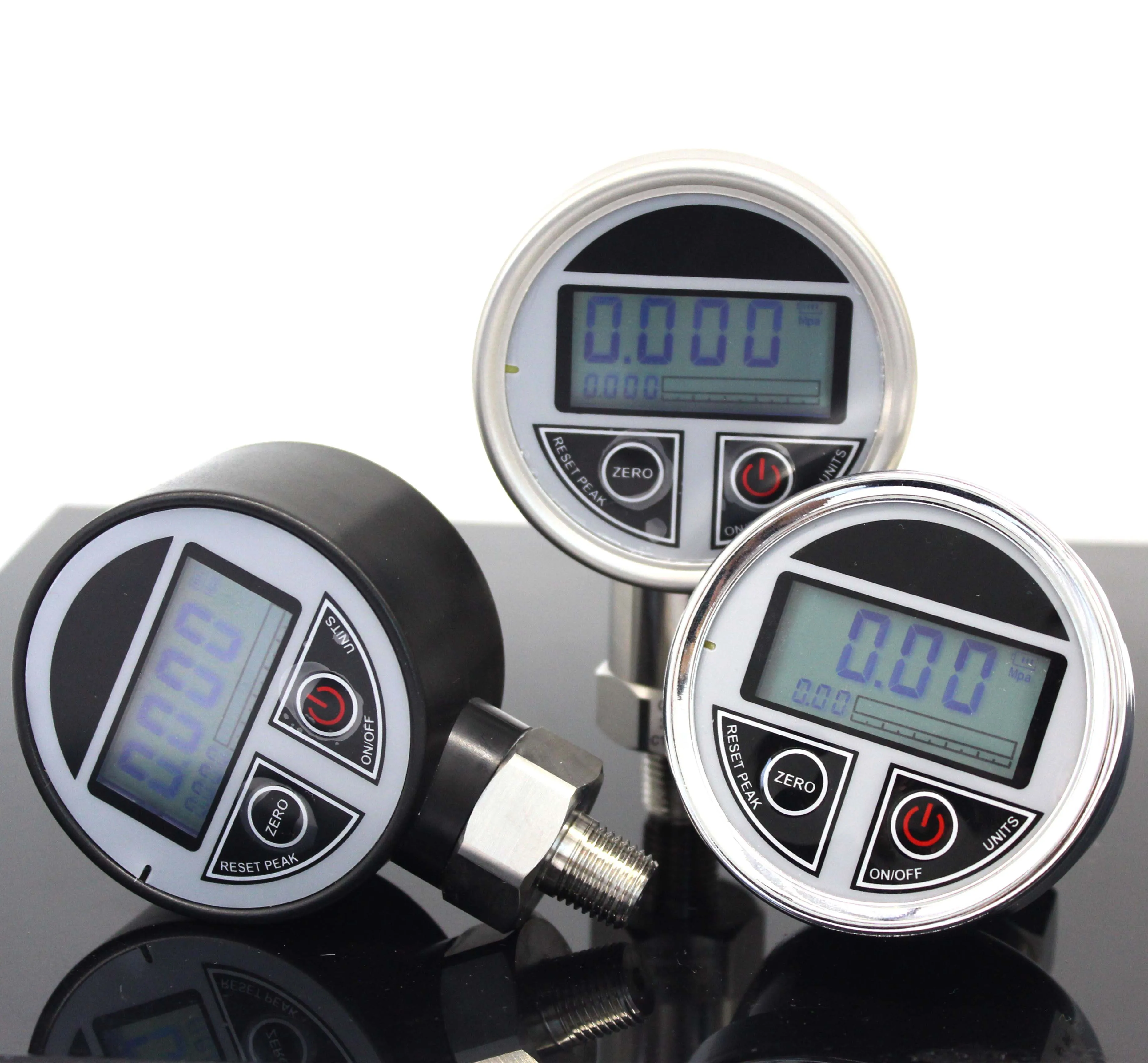 Min/max pressure and real time pressure value display oxygen digital pressure gauge