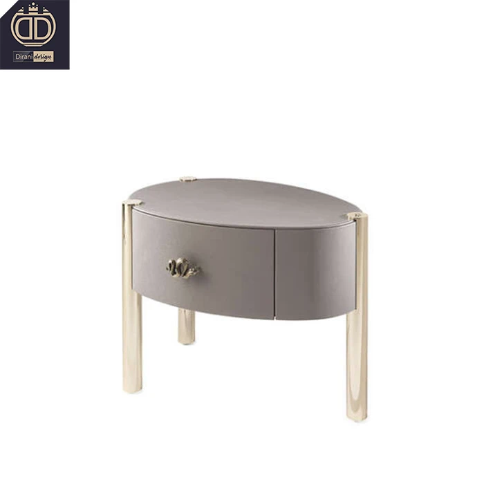 Irregular unique design 3 legs modern lux night stand designer Italian luxury bed room furniture night stand