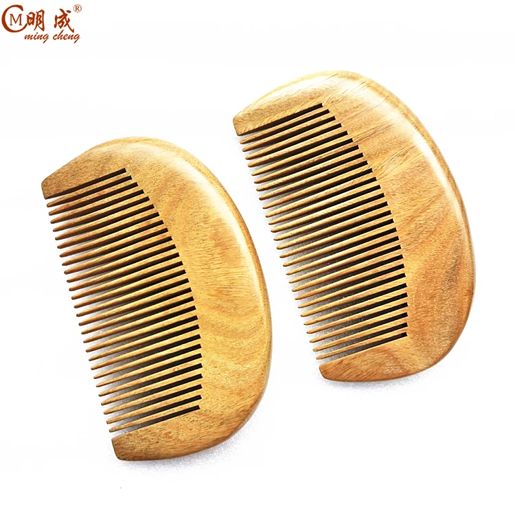 Pocket mini 9.5cm sandalwood wooden hair pick scalp  massage comb,custom logo beard comb