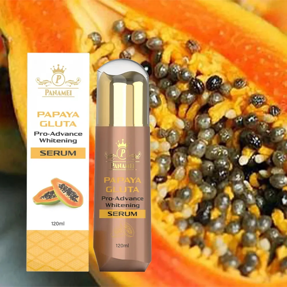 Glutathione Skin Whitening Gluta Papaya Serum Remove Spots Pigmentation skincare beauty serum for half cast skin whitening