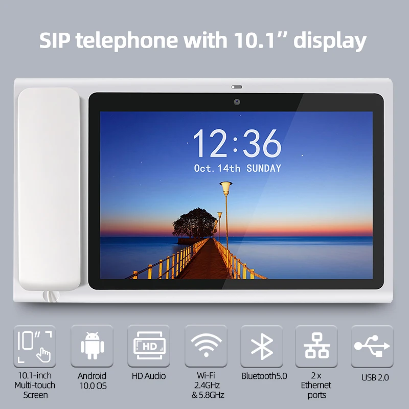  KT8001(3F) интеллигентая (ый) 10 дюймов фиксированный беспроводной телефон со смарт Android видеотелефон настольный AI для многих