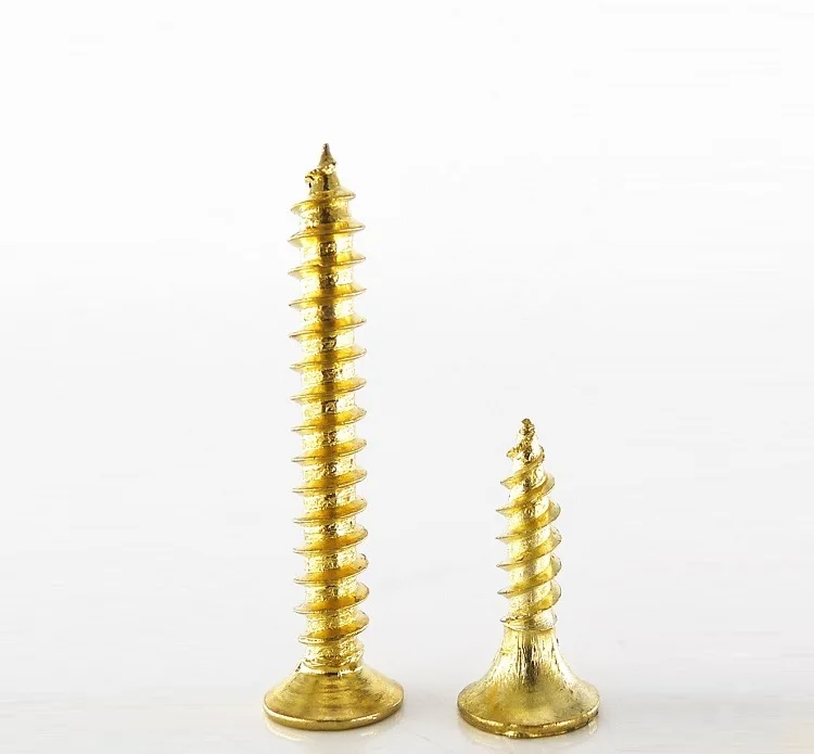 M2x8 Gold plating Carbon steel Cross flat head self tapping screws
