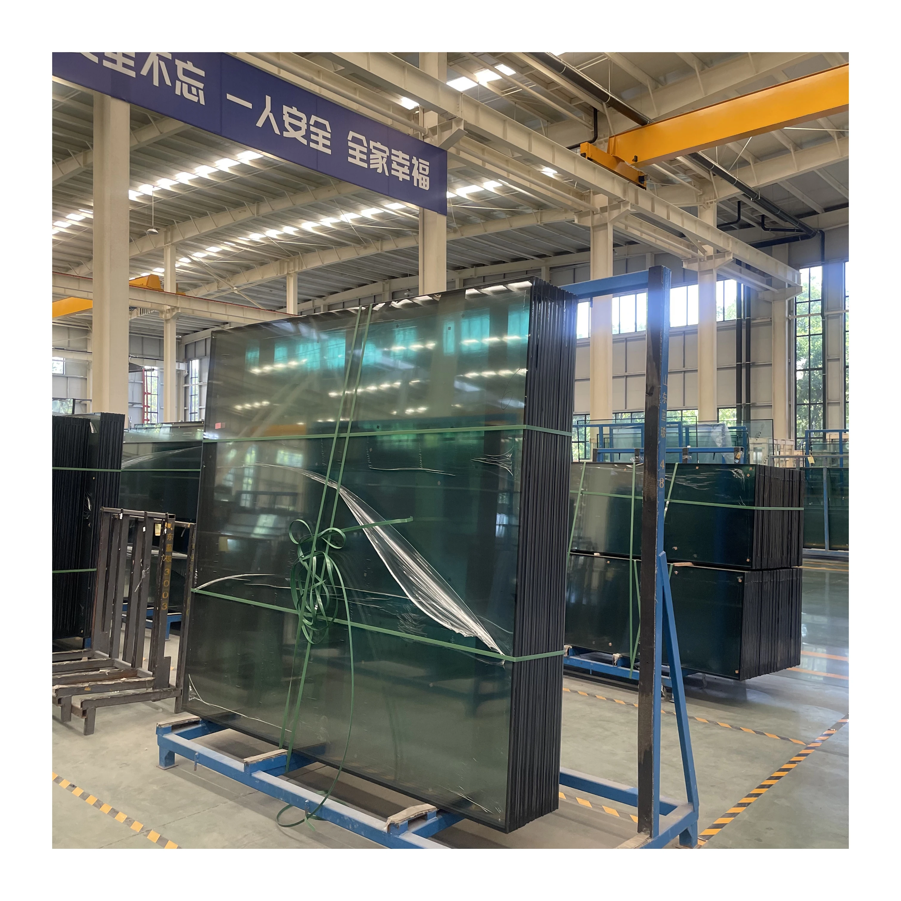 double glazing frame less aluminum building curtain wall glass