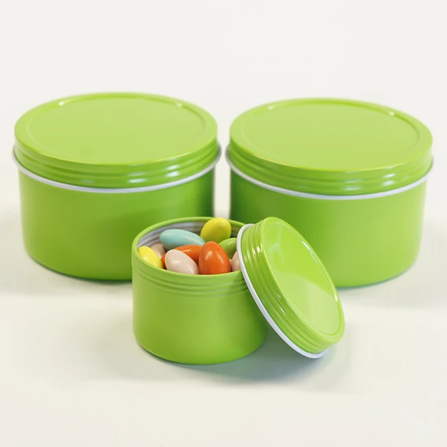 Wholesale Seamless Sealed Tinplate Box Metal Round Shape Tin Can with Screw Airtight Lid for Candle Holder, Food Storage Packing
