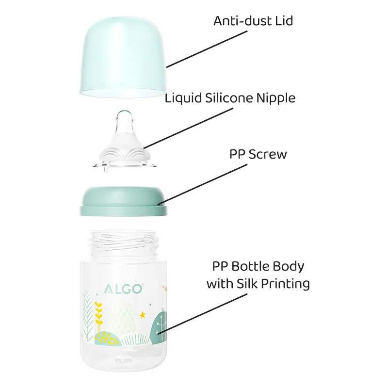 New wide-mouth baby bottle 120mL/180mL/260mL BPA-free food-grade PP baby bottle