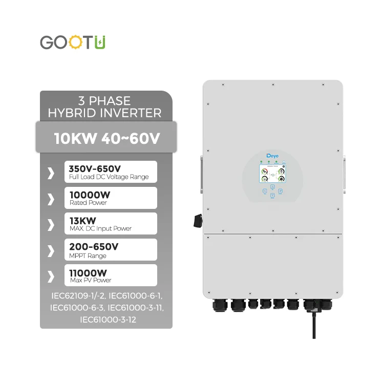 Гибридный инвертор gutu низкого напряжения 380 В Ip65 10 кВА Mppt кВт солнечный гибридный для солнечной энергетической системы