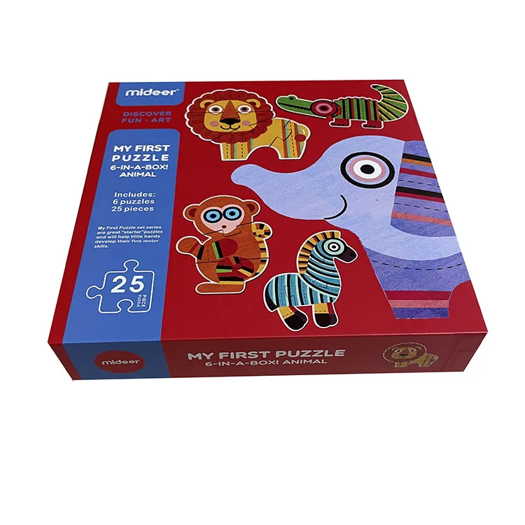 kids cardboard diy learning puzzle