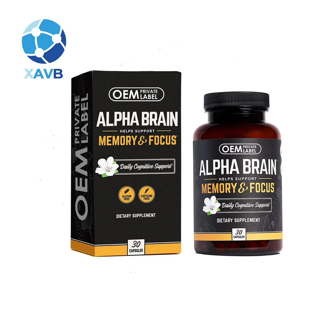 Brain Supplement Alpha GPC L Theanine & Bacopa Monnieri Focus Concentration Improve Memory Nootropics capsules Alpha brain