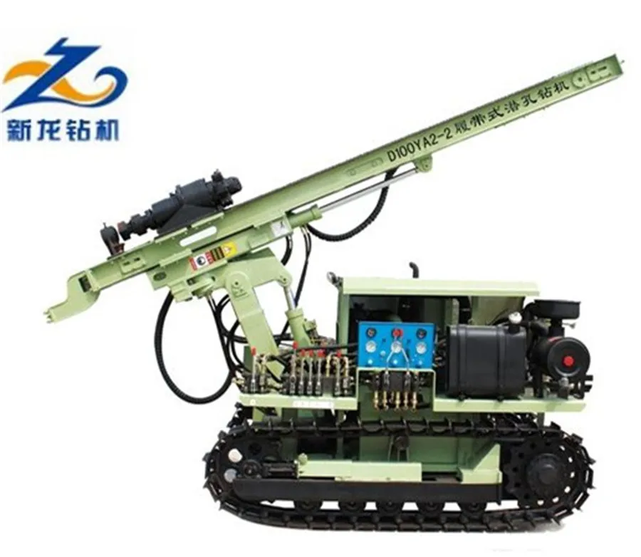 100mm Mining Hydraulic Crawler rock quarry gold mine Blasting Hole drilling Rig D100YA2-2