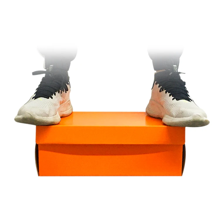 Zhize Branded Packaging Design Shoe Package Corrugated Orange  Sneaker Box Custom Shoe Boxes With Logo Packaging