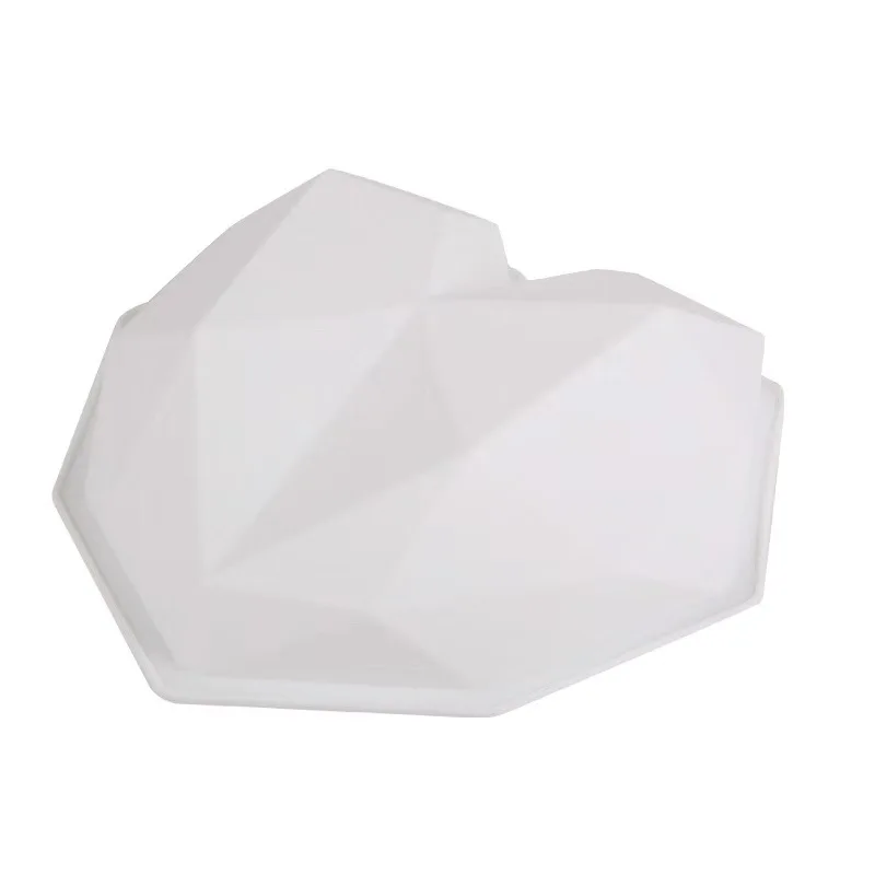 Stock diamond heart shape mousse cake silicone mold 3D decorating French dessert baking molds