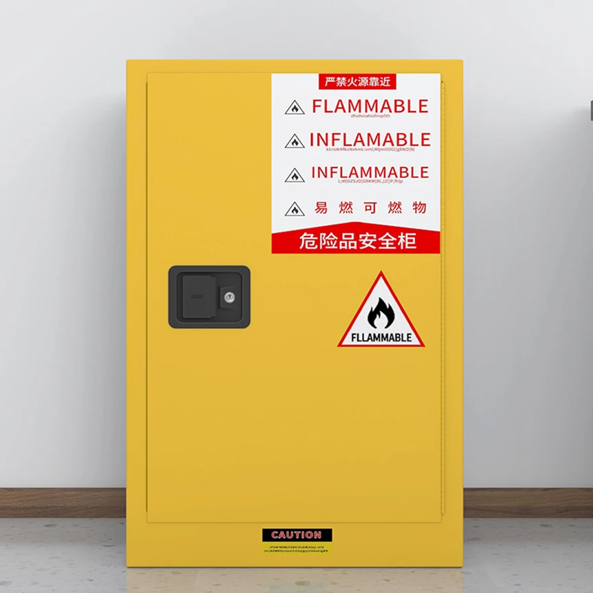 12 Gal Vertical Flammable Storage Cabinet Fire and Explosion Proof Safety for Commercial Industrial Chemical Laboratory Home Use