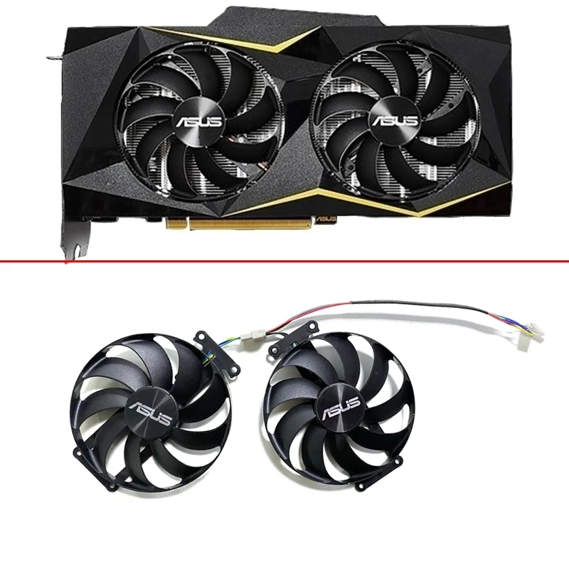 Оригинальный охлаждающий вентилятор для ASUS GTX1660S-O6G-SI GTX 1660-O6G-SI видеокарты замена вентилятора T129215BU FDC10H12S9-C