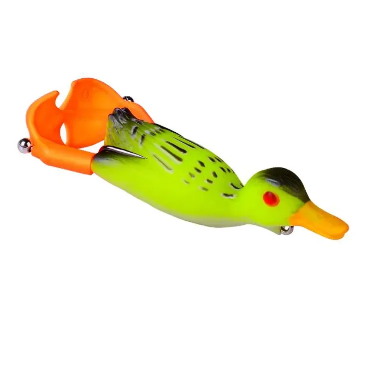 Propeller Fin Duck Fishing Bait 9cm-11.5g Duckling Soft Bait Bass Rubber Silicone Resin Simulation Lure Bait