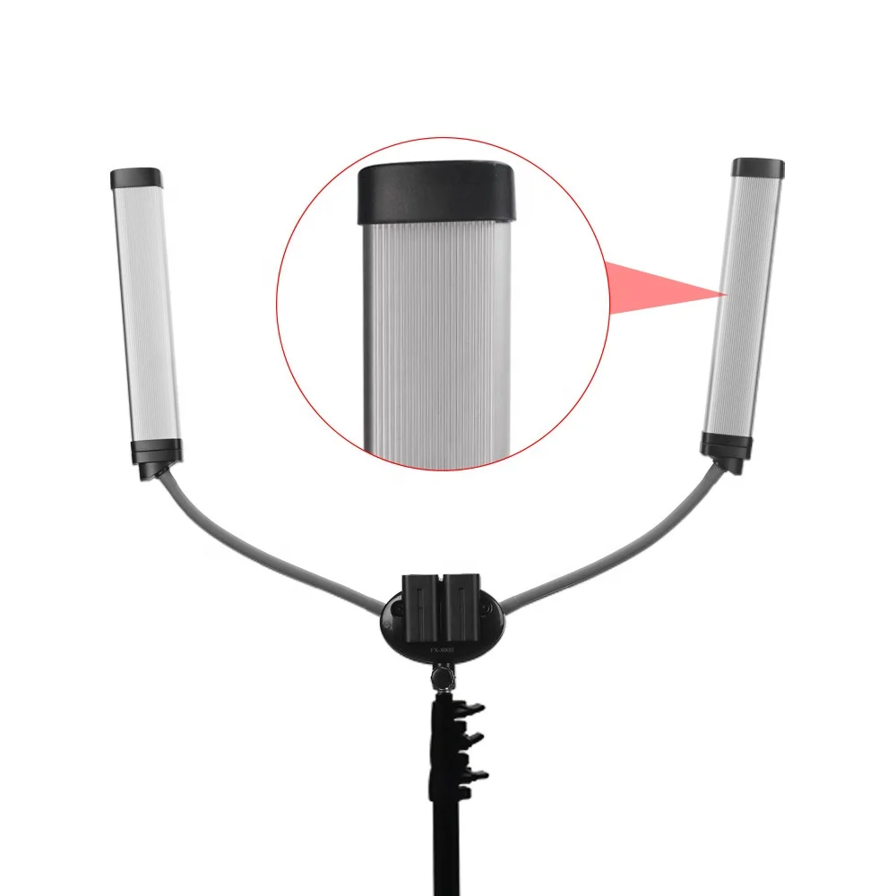 battery operated 60W professional lighting double arm tik tok ring led moon light lamp for lashes beauty salon tattoo makeup