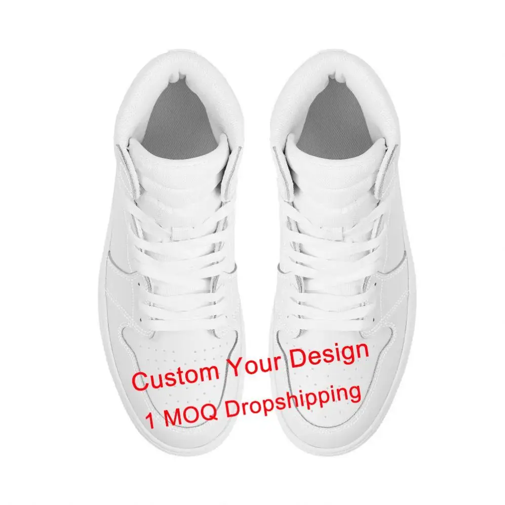 
MOQ 1 Casual Shoes Men Leather Shoes New Styles Custom Personalised LOGO High Top Walking Sports Shoes Male Sneakers Zapatillas 