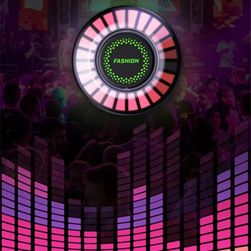 APP Bluetooth Pickup Light Voice Control Creative RGB Induction Light LED Car Atmosphere Music USB Rhythm Light Circle
