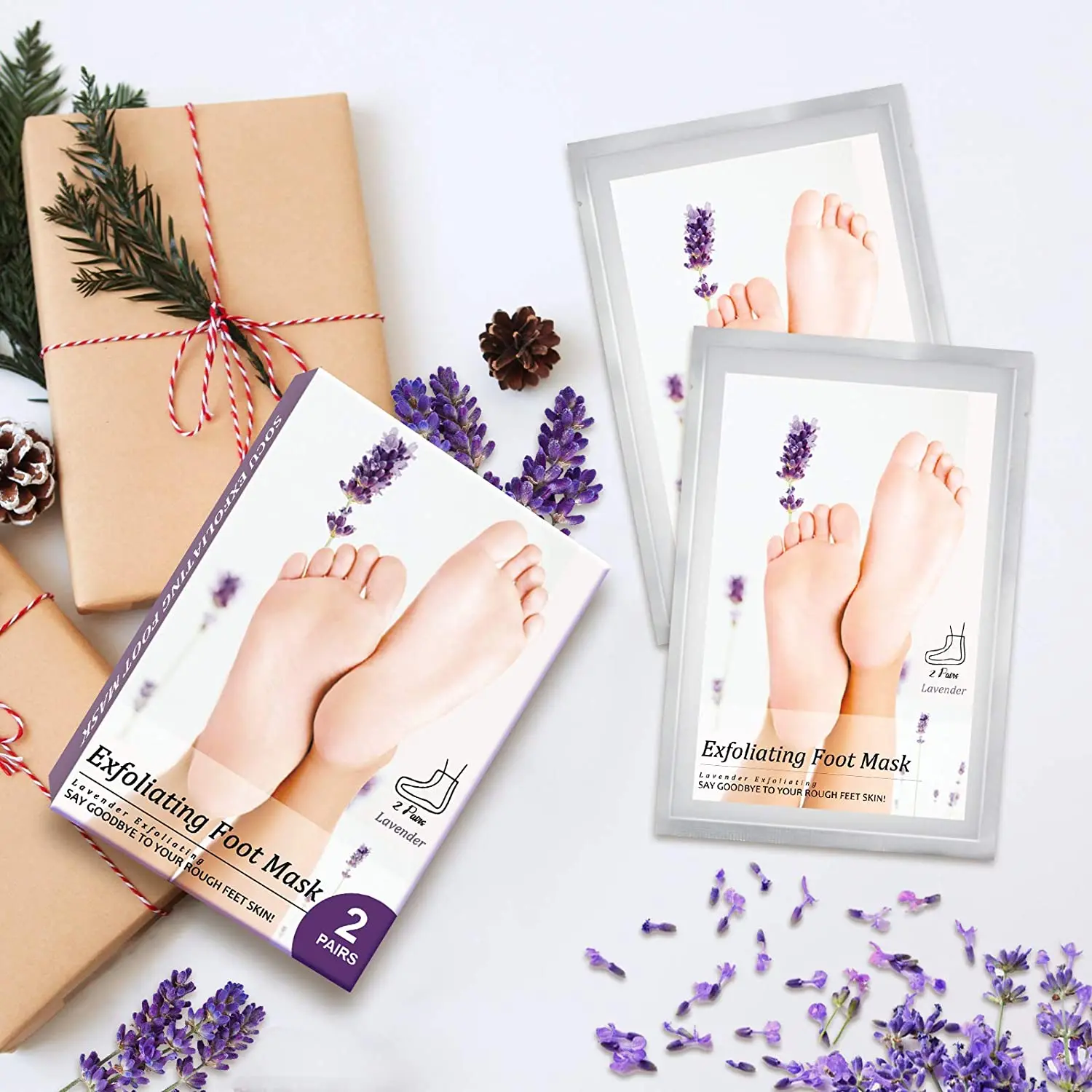 2 Pairs Foot Peeling Mask Exfoliating Foot Peel Mask Baby Soft Feet Moisturizing Socks Dead Skin Remover Peel Callus Booties