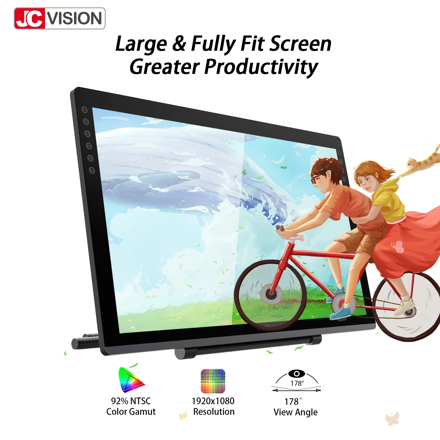 JCVISION Factory JC2200 21 5 дюймовый новый монитор технология полного ламинирования 8192 уровня графический Эквадор