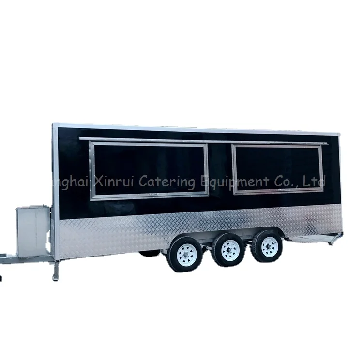 Mobile Concession Food Vending Truck Trailer Cart Engineers Available to Service Machinery Overseas Wheat Flour Fiber Glass