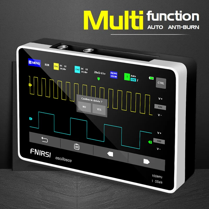 1013D dual-channel digital touch flat-panel oscilloscope 100M bandwidth 1GS sampling rate