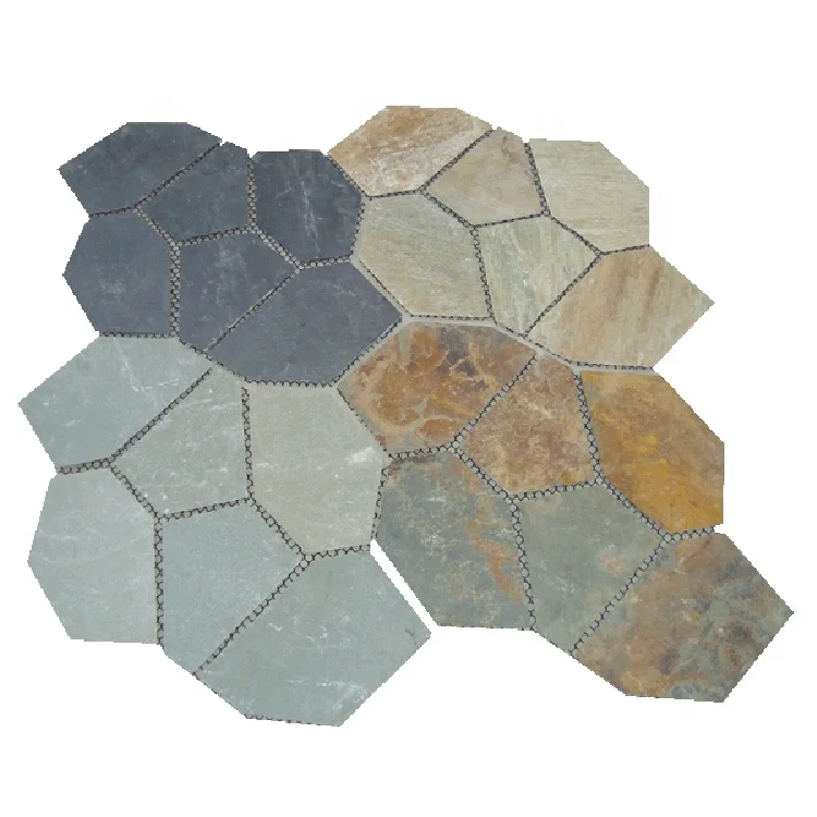 Rusty Slate Garden Walkway Outdoor Landscaping Slate Paving Flagstone