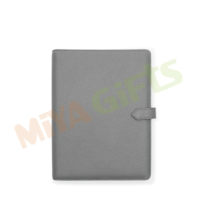 Custom A4 A5 B5 B6 leather crocodile pebble spiral notebook planner cover refillable wire o-binding journal agenda organizer