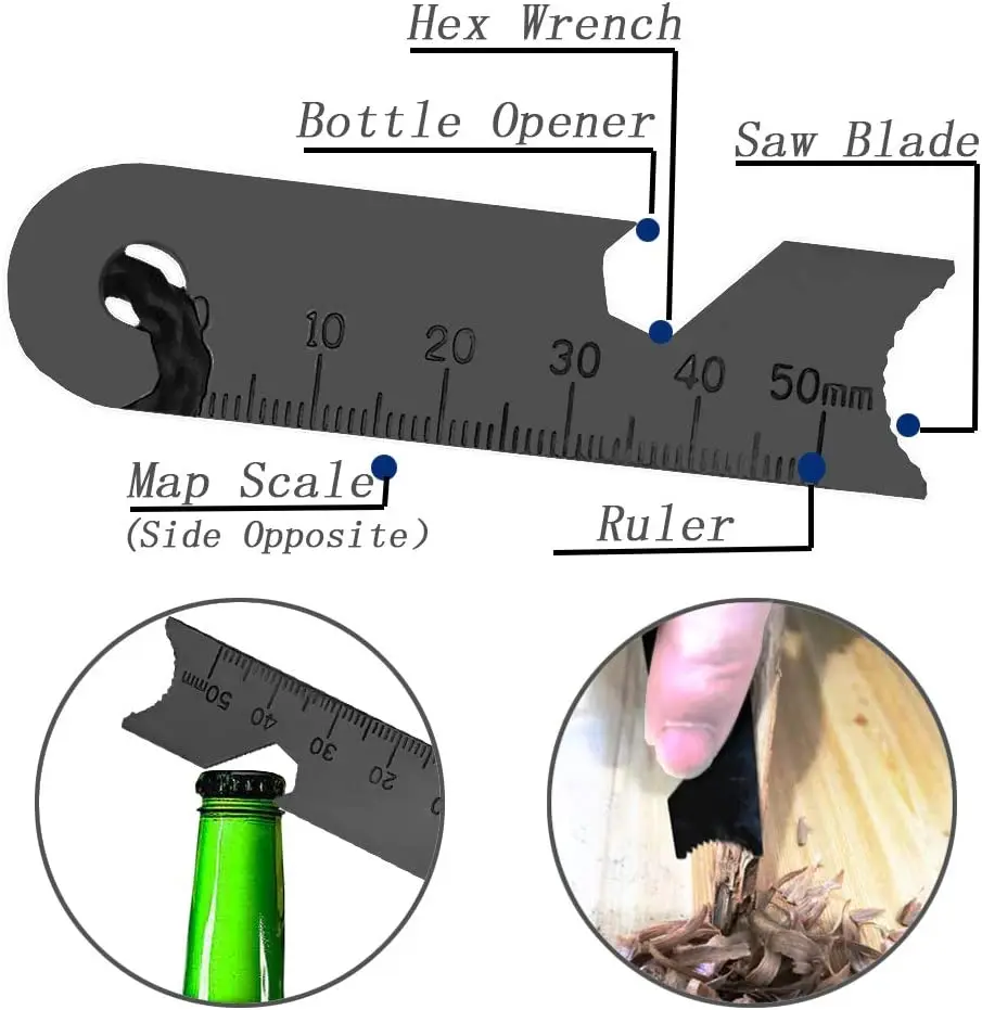 4.25 Inch Flint Fire Starter, Survival Ferro Rods Starter with Easy Grip Handle and Multifunction Striker, Waterproof Flint