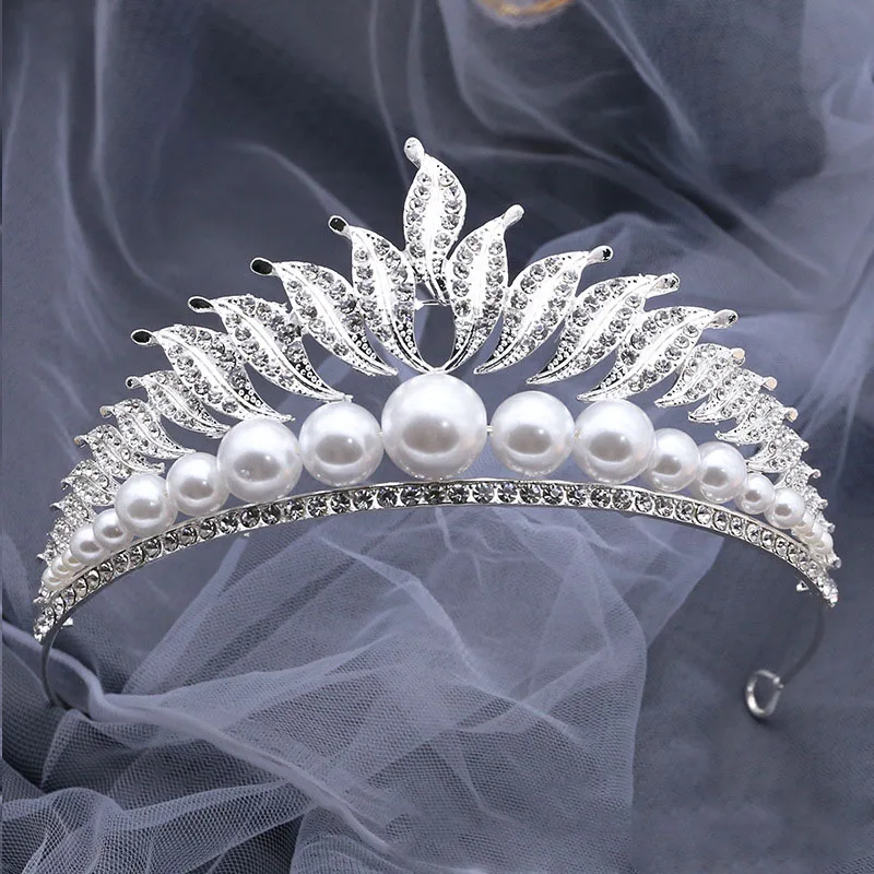 Bride Korean crown exquisite fashion hair ornaments Jin Ao half arc crown location photo headdress manufacturers wholesale