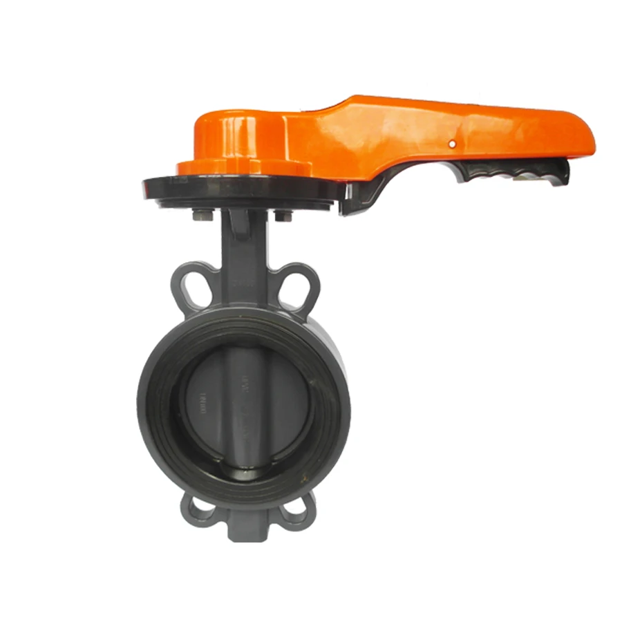 DIN/JIS/ANSI UPVC/CPVC/Pph/PVDF EPDM seal Handle Butterfly Valve for Acid-Base Chemistry Industry using