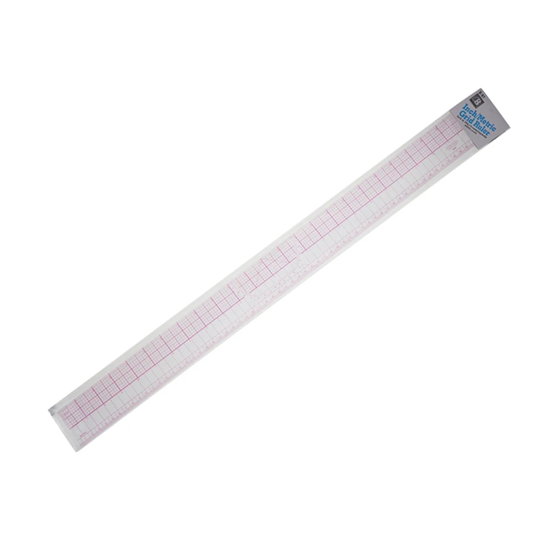 Hot Sale 60cm/23inch Transparent Scale Plastic Straight Sewing Ruler #B97